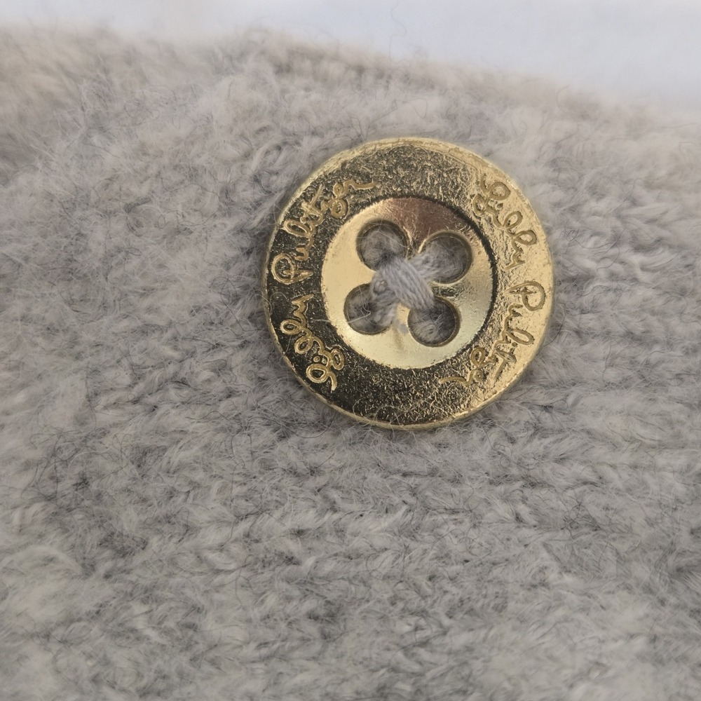 Lilly Pulitzer Arna Pullover Sweater Gray Gold Button Detail XXS Fits Up To Med - Picture 4 of 7
